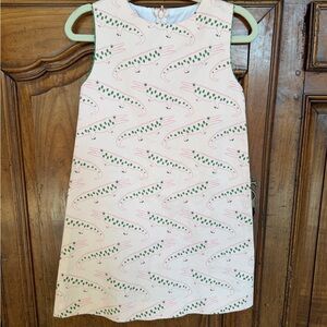 Little English Pink Cotton Dress with Alligator Pattern - Size 6